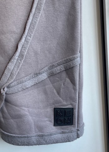 Gri Kapüşonlu Uzun Fermuarlı Kadın Kaban - Görsel 3