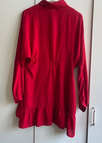 Zara Kırmızı tunik gömlek