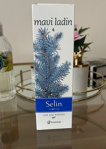 Selin Mavi Ladin Cam Şişe Kolonya 80° - Görsel 2