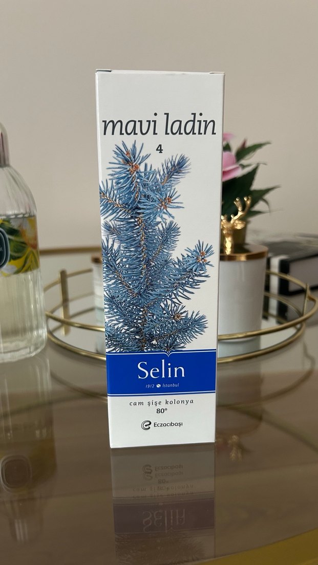 Selin Mavi Ladin Cam Şişe Kolonya 80° - Görsel 2