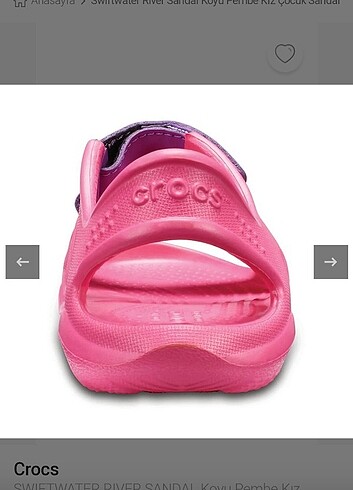 26 Beden pembe Renk Crocs marka kız çocuk sandalet