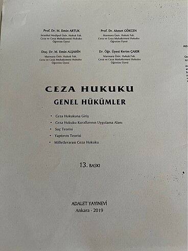 Ceza hukuku genel hükümler