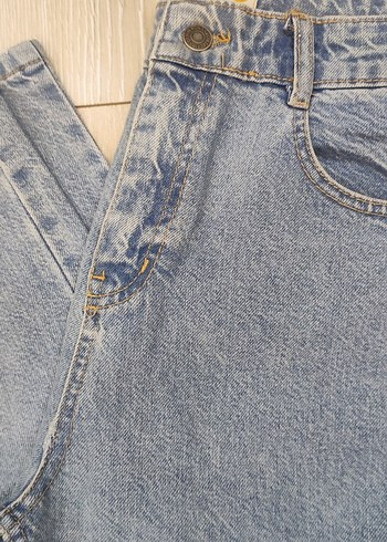 Mavi Jeans Düğmeli Mavi Midi Regular Fit Denim Kadın Jean