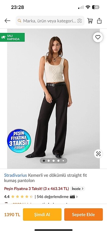 38 Beden stradivarius kumaş pantolon