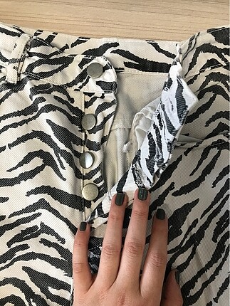 36 Beden zebra desenli pantolon