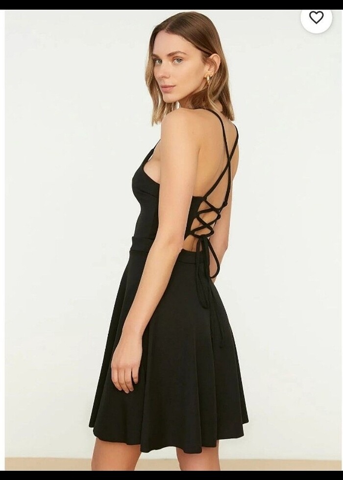 Sırt dekolteli mini elbise  - Görsel 3