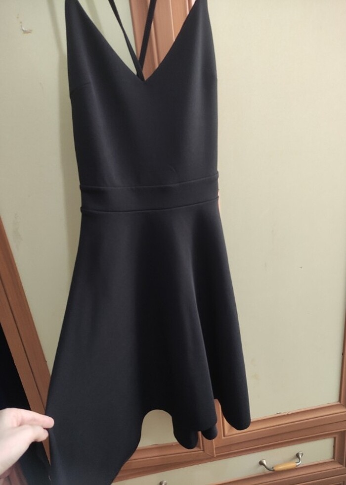 Sırt dekolteli mini elbise  - Görsel 4