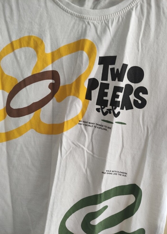 Yazılı desenli tişört  - Görsel 4