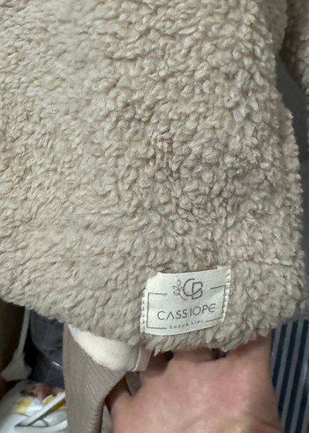 Cassiope erkek bebek Bej Peluş Kürk Detaylı Ceket