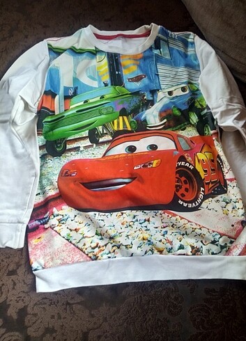 8-9 yaş erkek çocuk Şimşek McQueen sweatshirt 