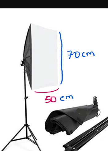 Ayarlanabilir Siyah Fotoğraf Işığı ve Tripot - Görsel 2