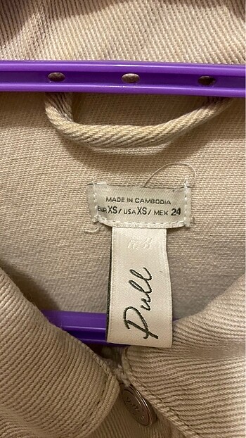 xs Beden Pull bear krem kot ceket