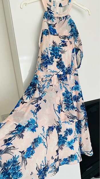 Şifon çiçekli elbise - Görsel 2