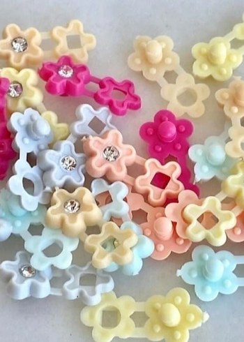 Boncuklu Çok Renkli Örgü Saç Aksesuarı - Görsel 2