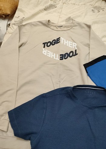 Bej Baskılı Erkek Sweatshirt - Görsel 5