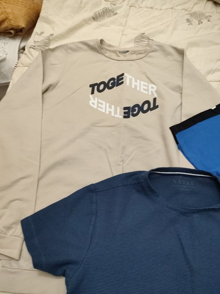 Bej Baskılı Erkek Sweatshirt - Görsel 5