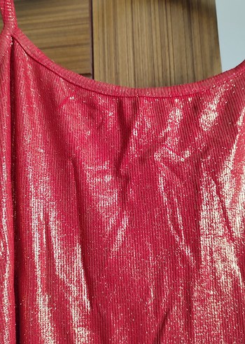 Kırmızı Parlak büstiyer - Görsel 2