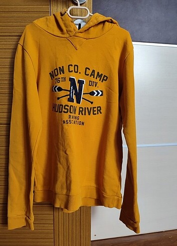 13-14 Yaş Beden sarı Renk Sweatshirt 