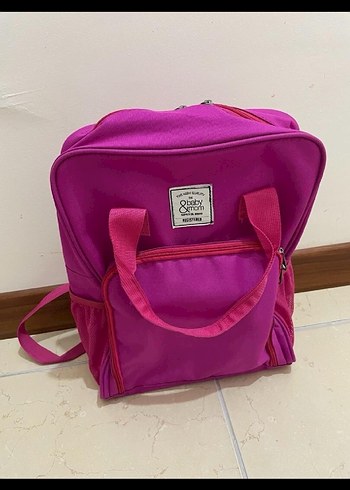 Fermuarlı Pembe bebek Kadın Sırt Çantası