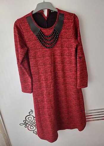 Bordo Zincir Detaylı Uzun tunik