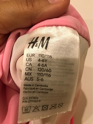 5 Yaş Beden pembe Renk H&M çocuk mayosu