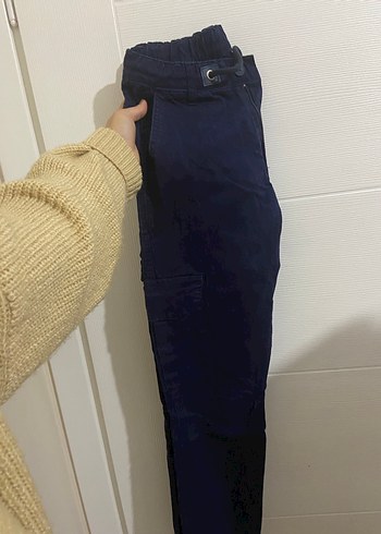 Diğer Erkek Koyu Mavi Bol Kesim Kot Pantolon