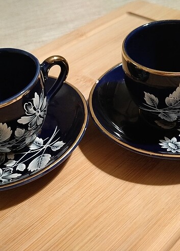 Antika 2li kahve fincanı - Görsel 2