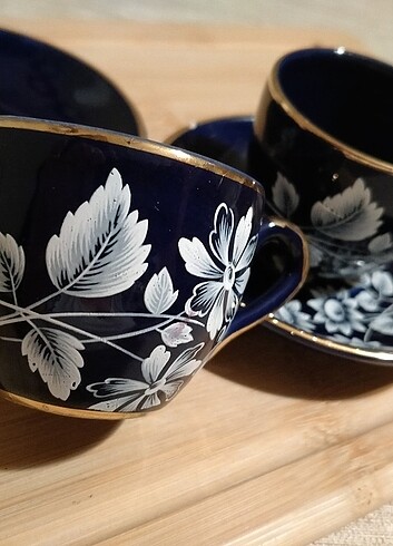 Antika 2li kahve fincanı - Görsel 3