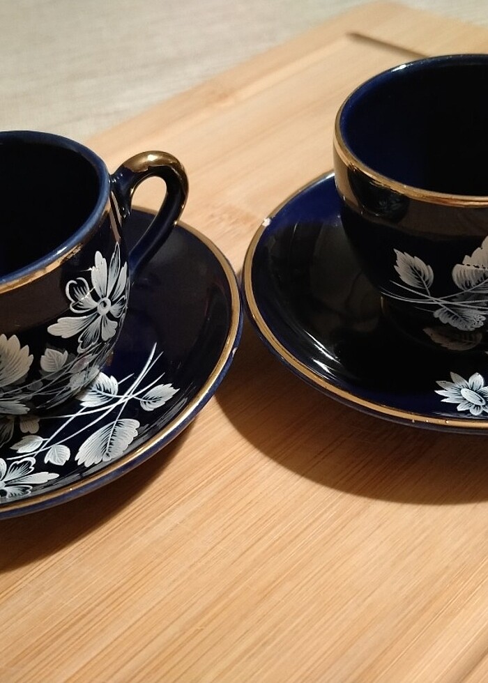 Antika 2li kahve fincanı - Görsel 2