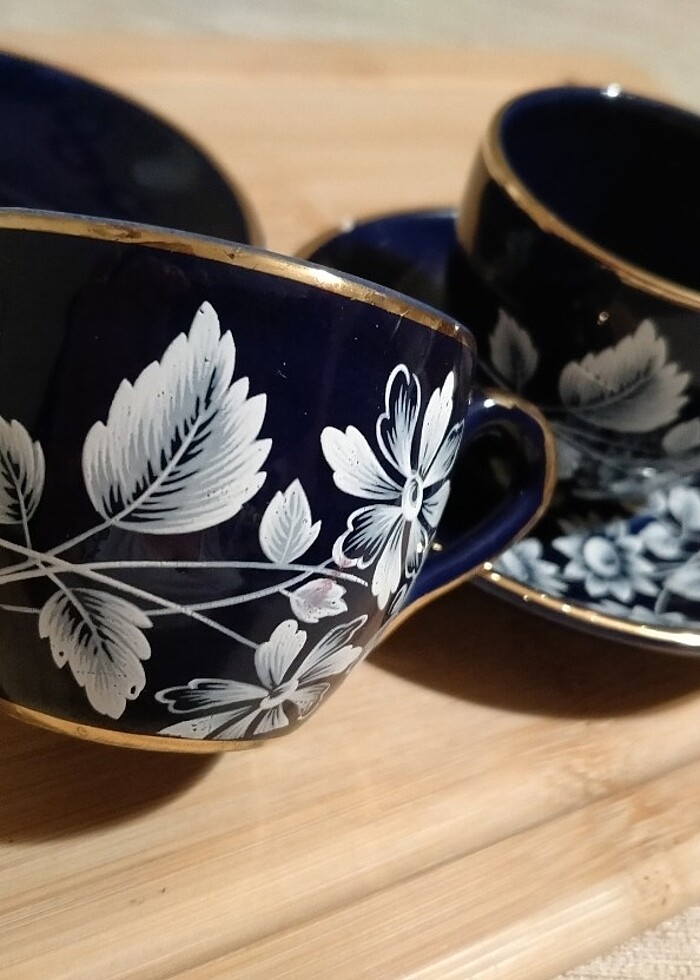 Antika 2li kahve fincanı - Görsel 3