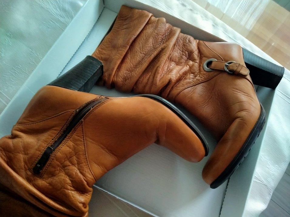 Kahverengi Deri Tokalı Dizüstü Bot - Görsel 3