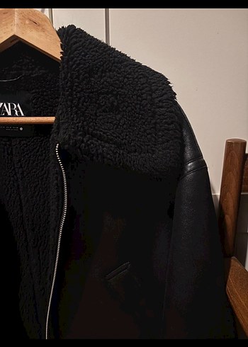 Zara Kürklü Deri Kadın Mont
