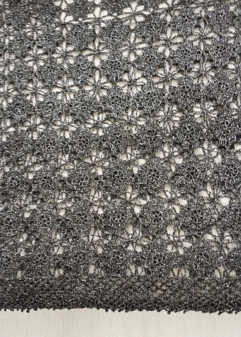 Gri Dantel Detaylı Uzun Kollu Triko Kazak - Görsel 4