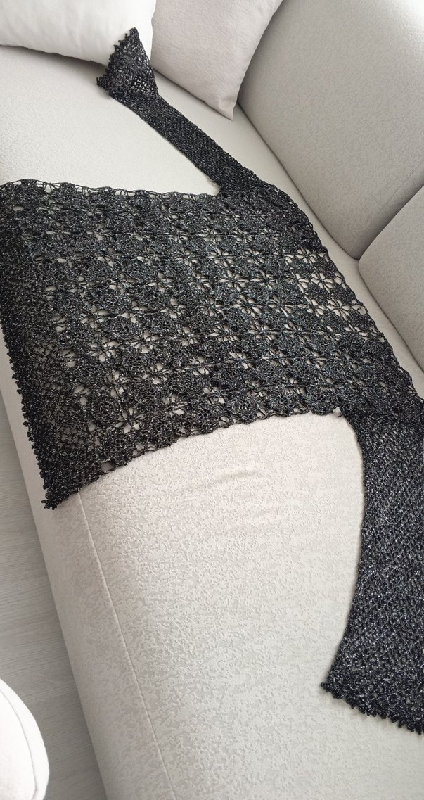 Gri Dantel Detaylı Uzun Kollu Triko Kazak - Görsel 2