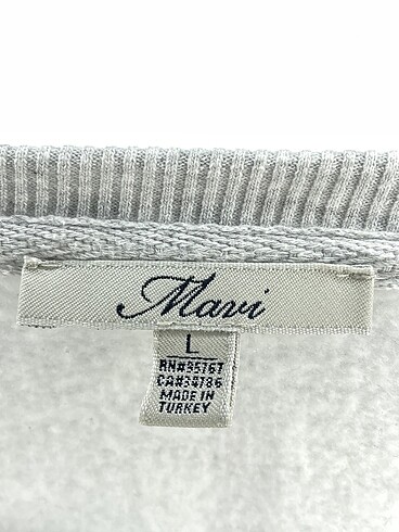 l Beden gri Renk Mavi Jeans Sweatshirt %70 İndirimli.
