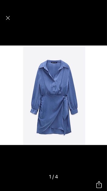 Zara saten elbise