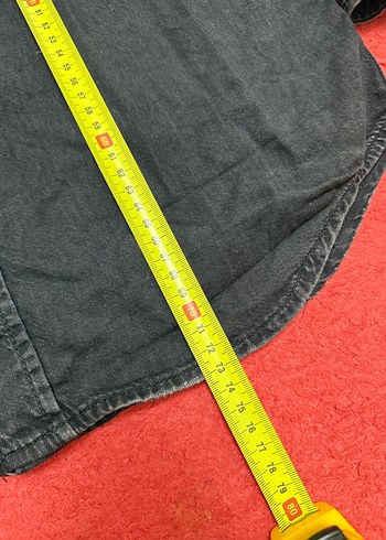 m Beden Siyah Denim Erkek Gömlek, Regular Fit, Uzun Kollu