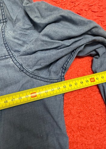 l Beden mavi Renk Mavi Denim Erkek Gömlek, Regular Fit, Uzun Kollu