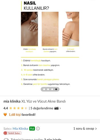 Mia Klinika XL Yüz ve Vücut Akne Bandı 6'lı - Görsel 4