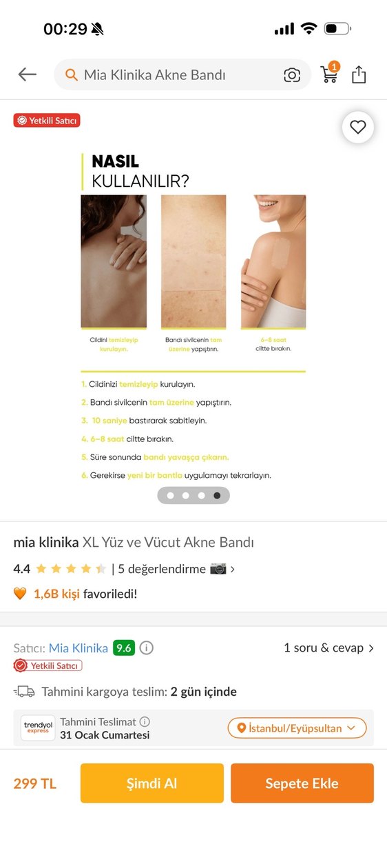 Mia Klinika XL Yüz ve Vücut Akne Bandı 6'lı - Görsel 4