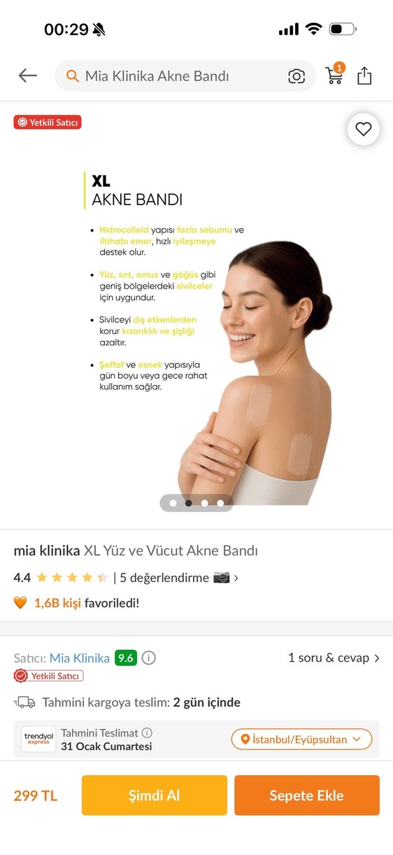Mia Klinika XL Yüz ve Vücut Akne Bandı 6'lı - Görsel 2
