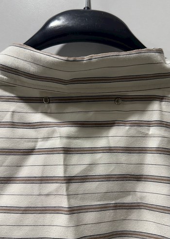 Bershka Çizgili Uzun Kollu Gömlek - Görsel 6