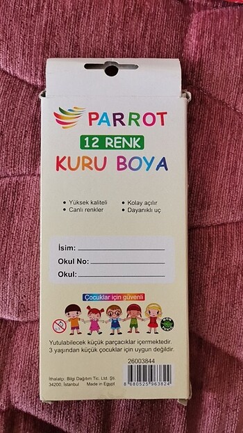  Beden Faber castell 12li pastel boya parrot 12 renk kuru boya 