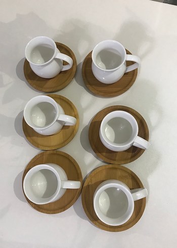 Bambu tabaklı kahve fincanı takımı - Görsel 3