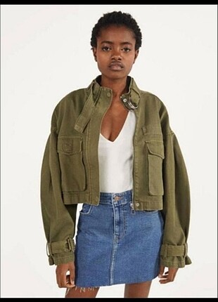 Bershka haki ceket 