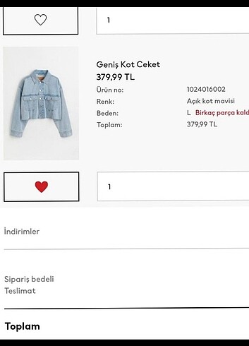 H&m kot ceket 