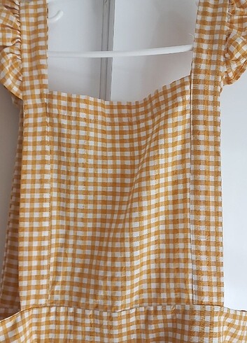 Mango Kareli Aslılı elbise