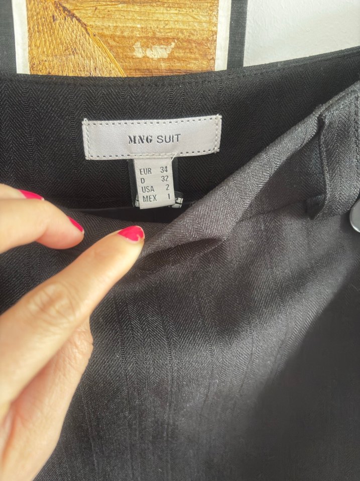 Mango Düğmeli kumaş etek - Görsel 3