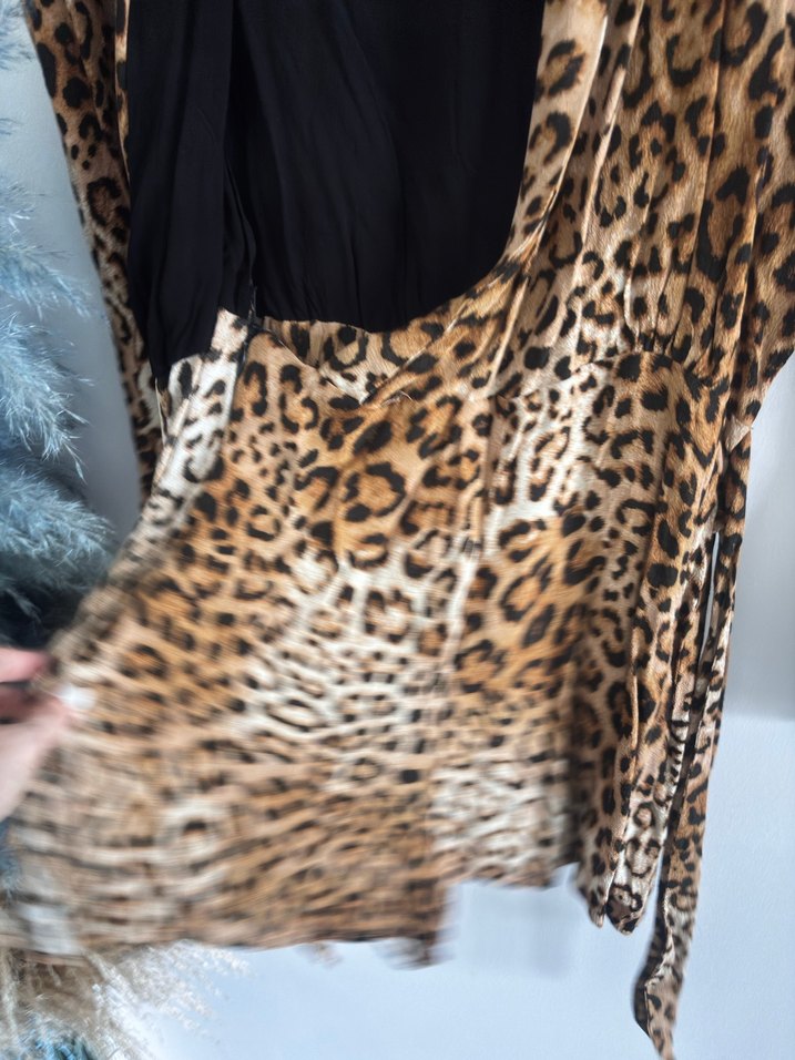 Leopar Desenli zara Kadın tulum - Görsel 4