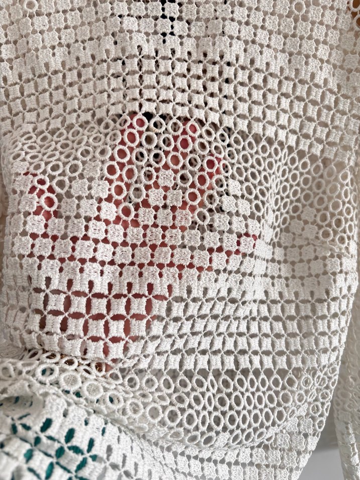 Mango Dantel -güpür Detaylı Beyaz Kadın Bluz - Görsel 2